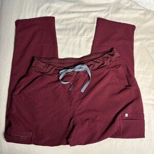 FIGS Technical Collection Scrub Pants Burgundy XL/Petite